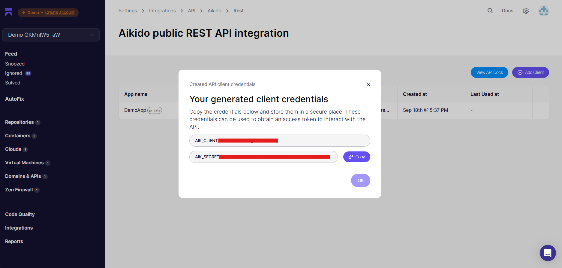 Aikido Public REST API