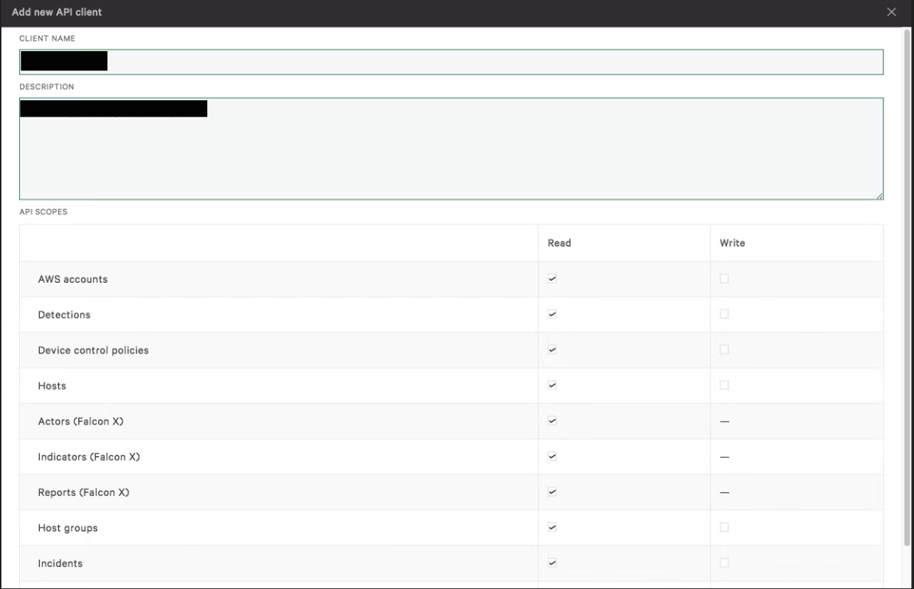 CrowdStrike API Client Creation