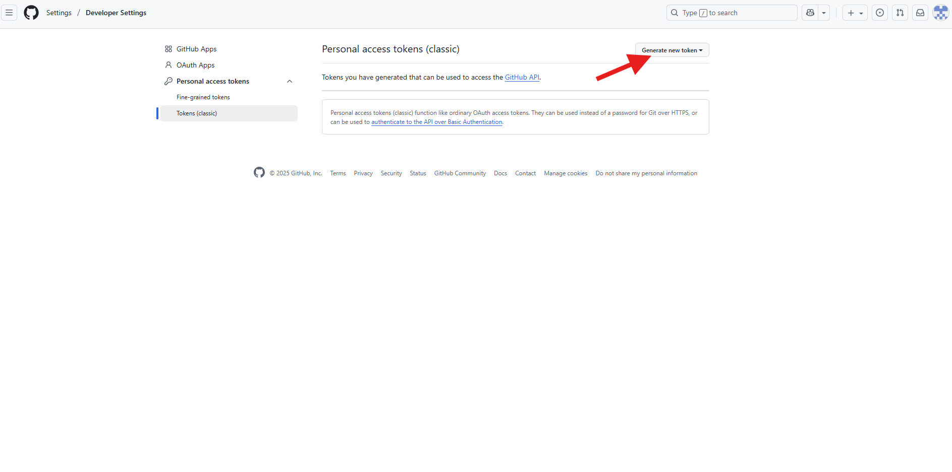 Generate GitHub Token