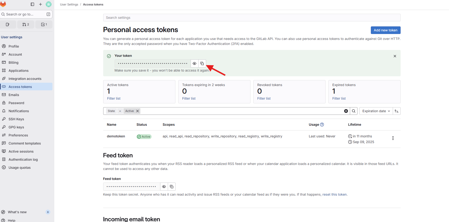 Personal Bitbucket Settings