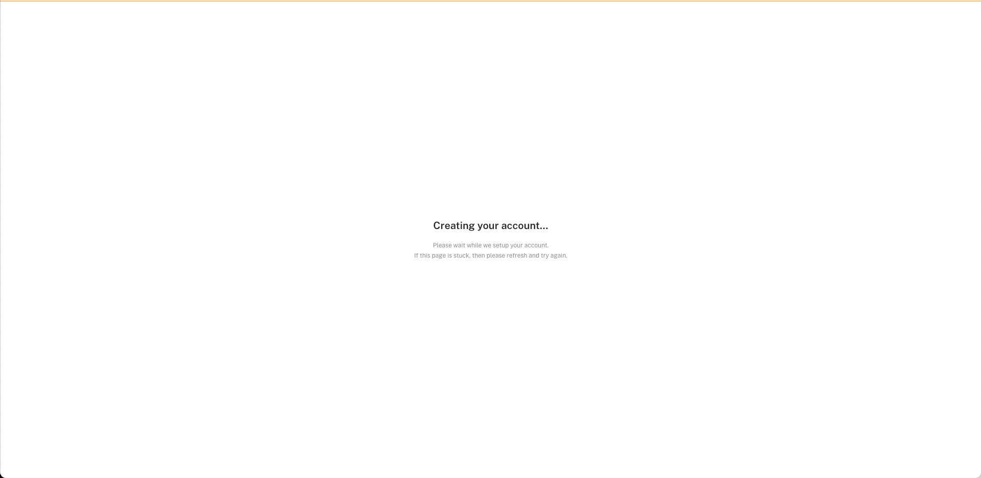 Creating your account