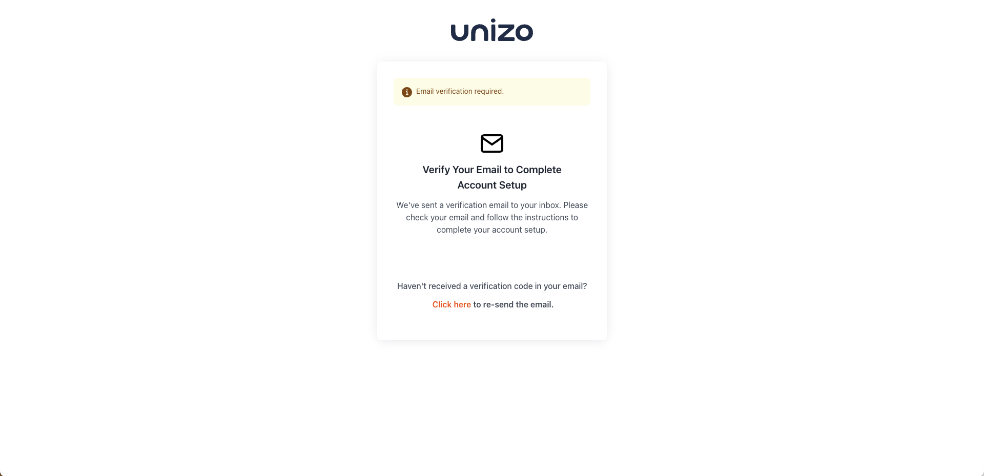 Email Verification Screen