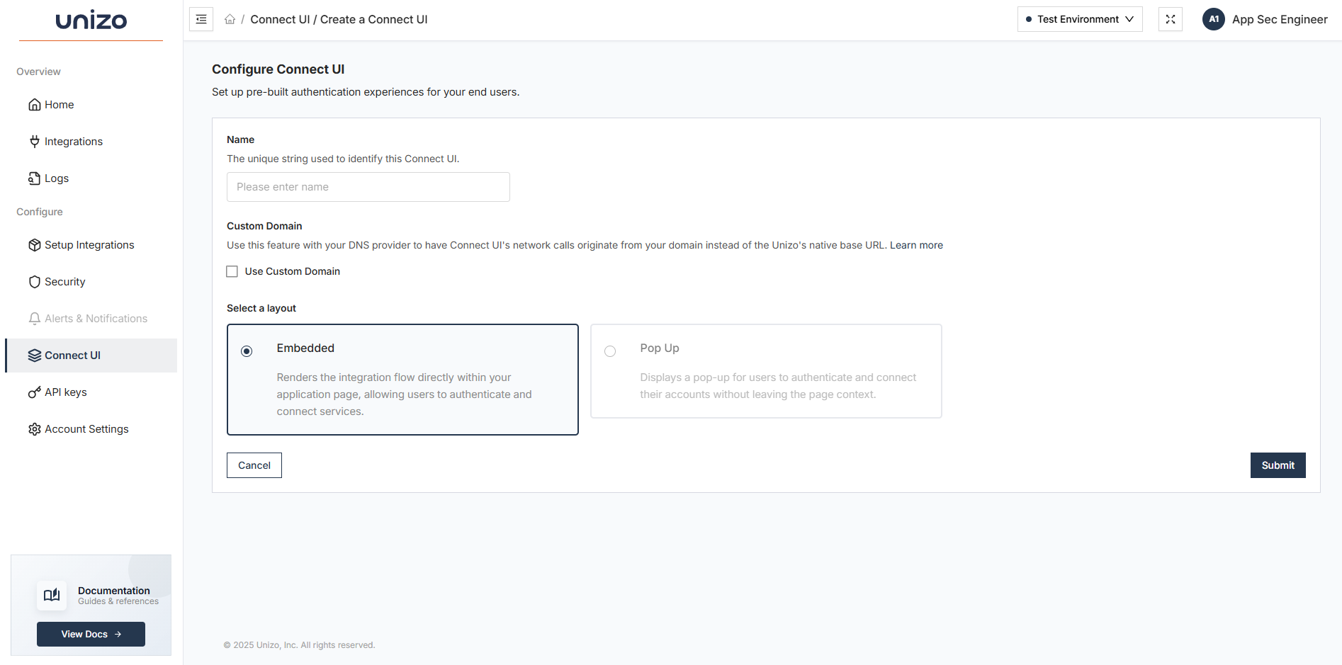 Configure Connect UI